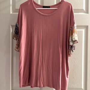 Kim & Cami T-shirt with flowy sleeves 1X